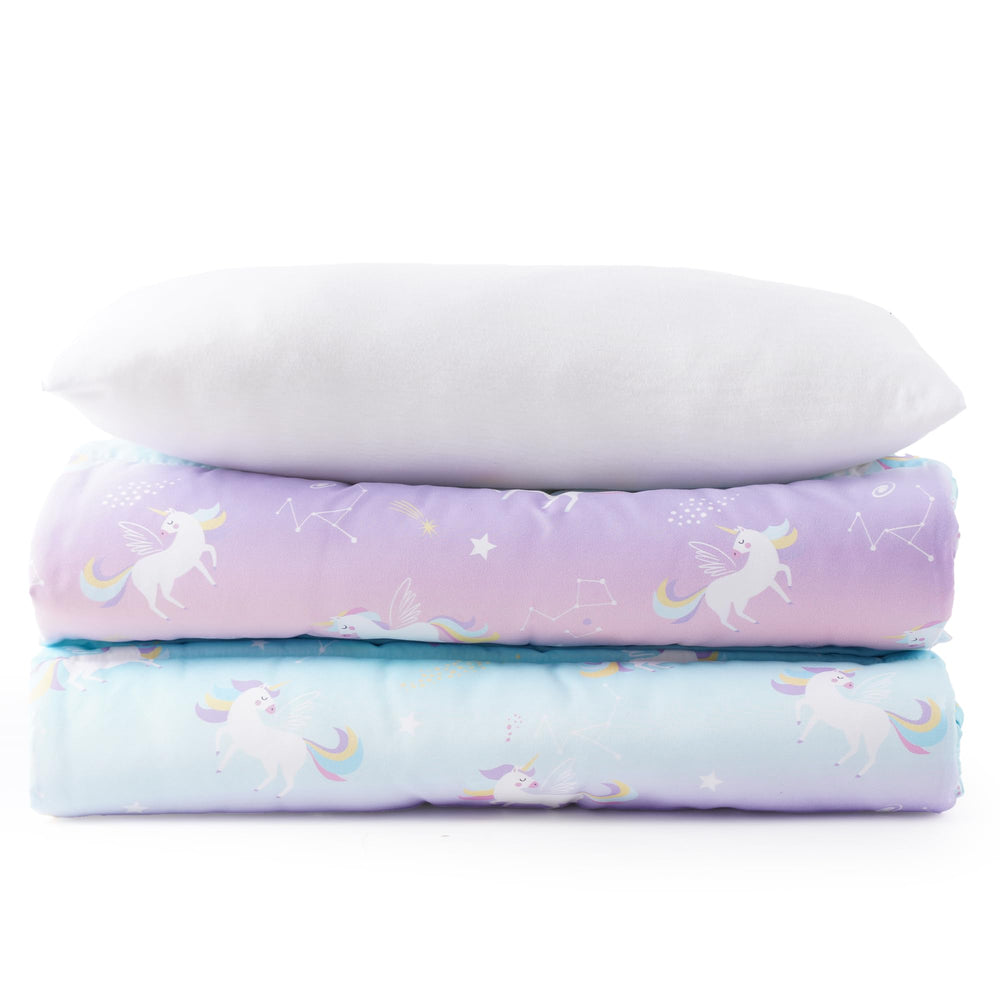 Machine-washable pillow option on Bunnikins & Clover nap mat for cleaning