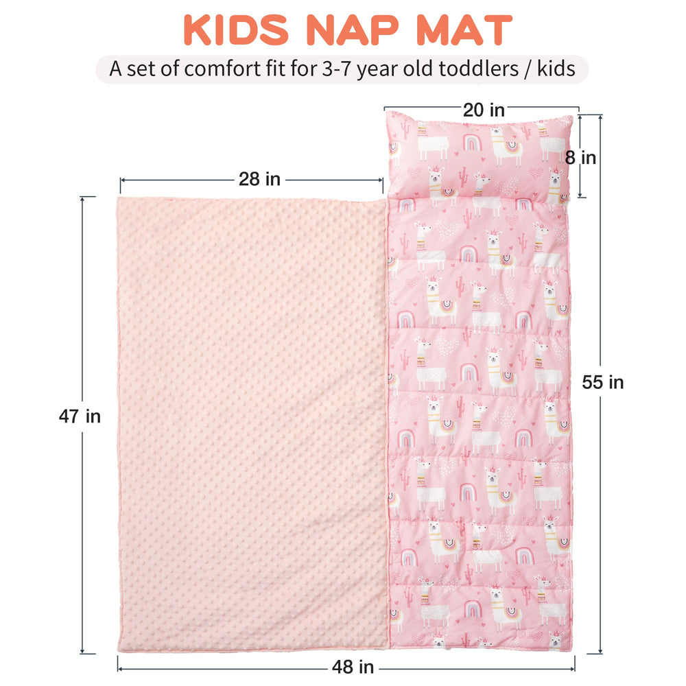 Bunnikins & Clover nap mat with unicorn design for comforting naps