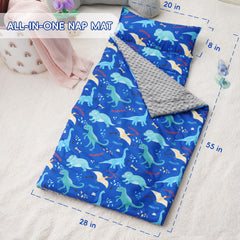 Removable pillow on Bunnikins & Clover nap mat simplifies cleaning.