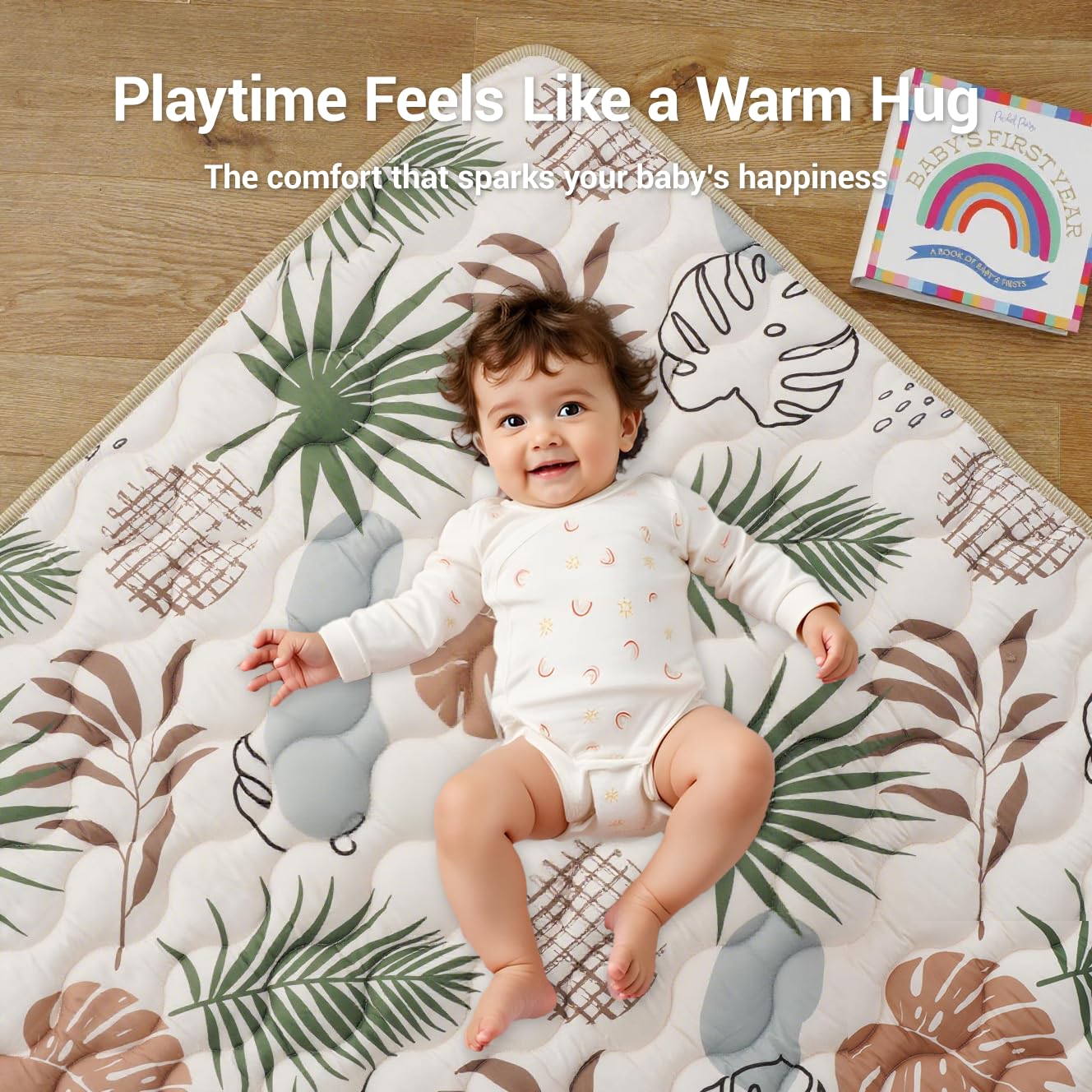 Bunnikins & Clover spacious playarea mat suitable for family members to join in.