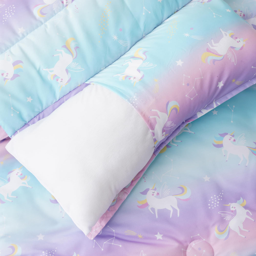Unicorn print on Bunnikins & Clover nap mat sparks imaginative calm