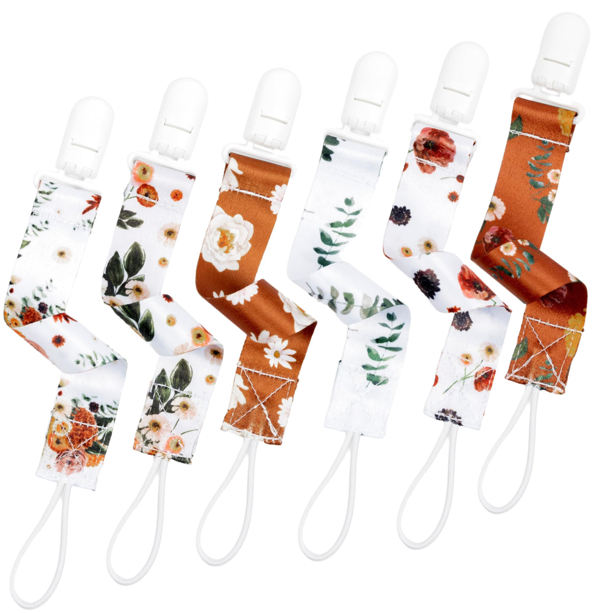 BUNNYBEE neutral pacifier clip set designs keeps pacifiers handy on the go.