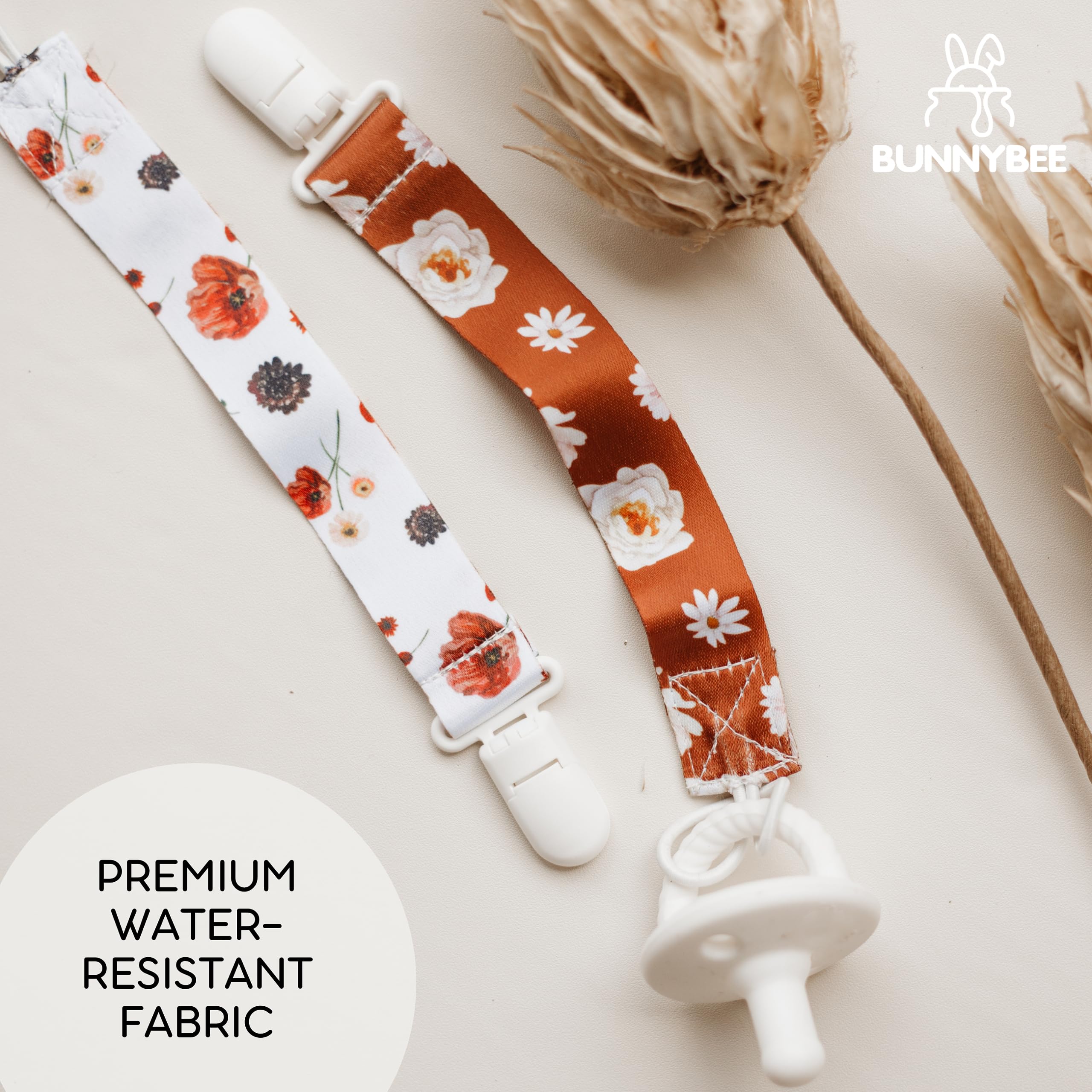 BUNNYBEE pacifier clip secure-teeth feature provides reliable grip for fuss-free daily use.