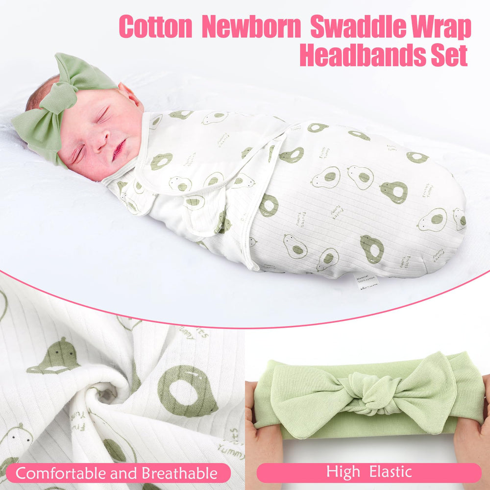 Bunnycool preemie swaddle leaf pattern keeps baby cozy