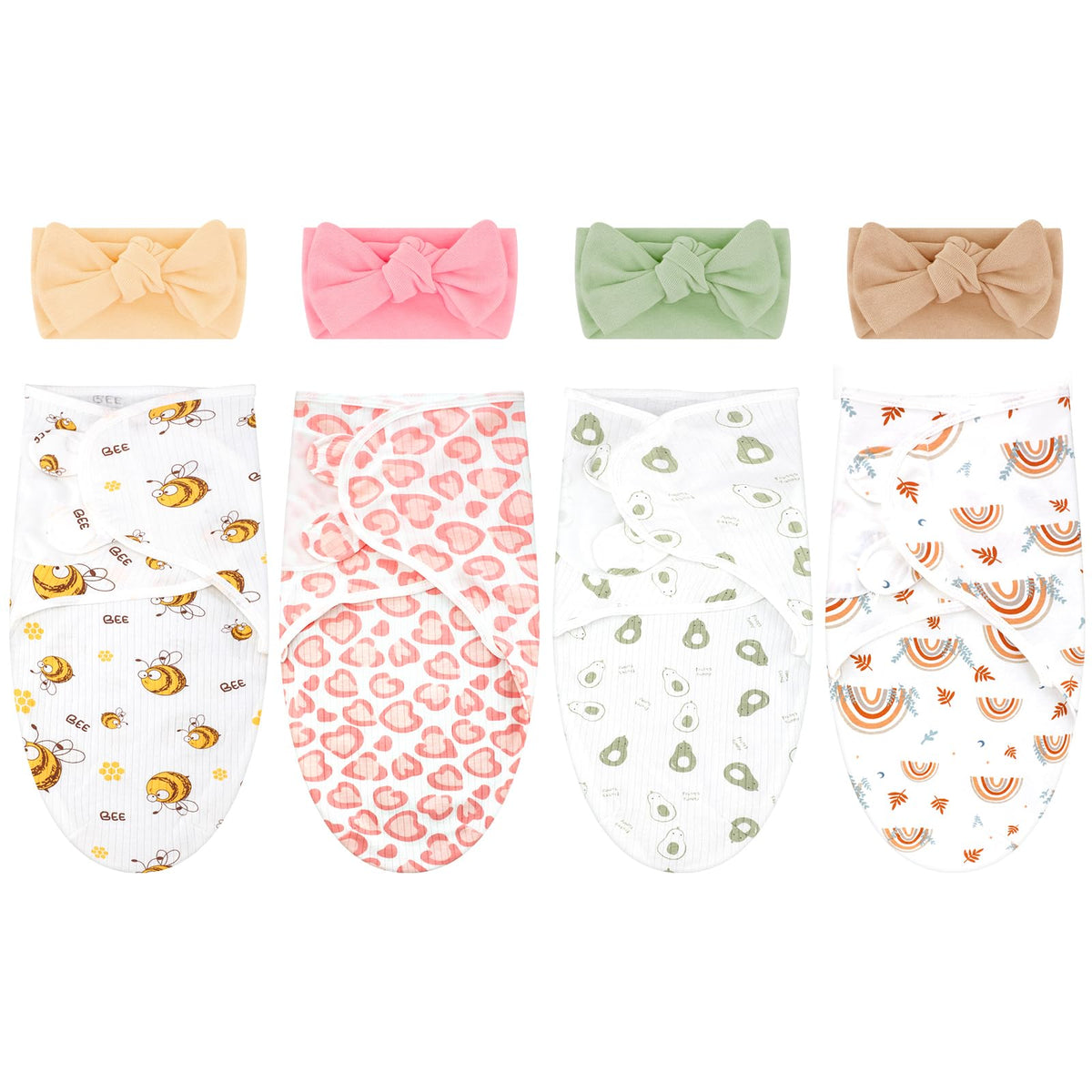 Bunnycool swaddle bee pattern offers cozy comfort for calm naps