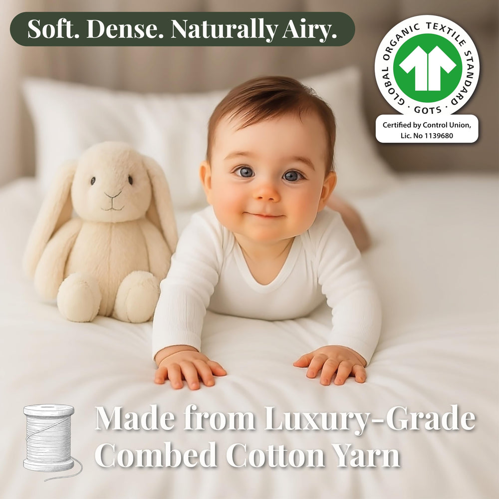 Bunnyjik GOTS organic bassinet sheet made in Turkey with heritage cotton