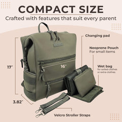 BUNSO Baby durable neoprene backpack built for busy parents.