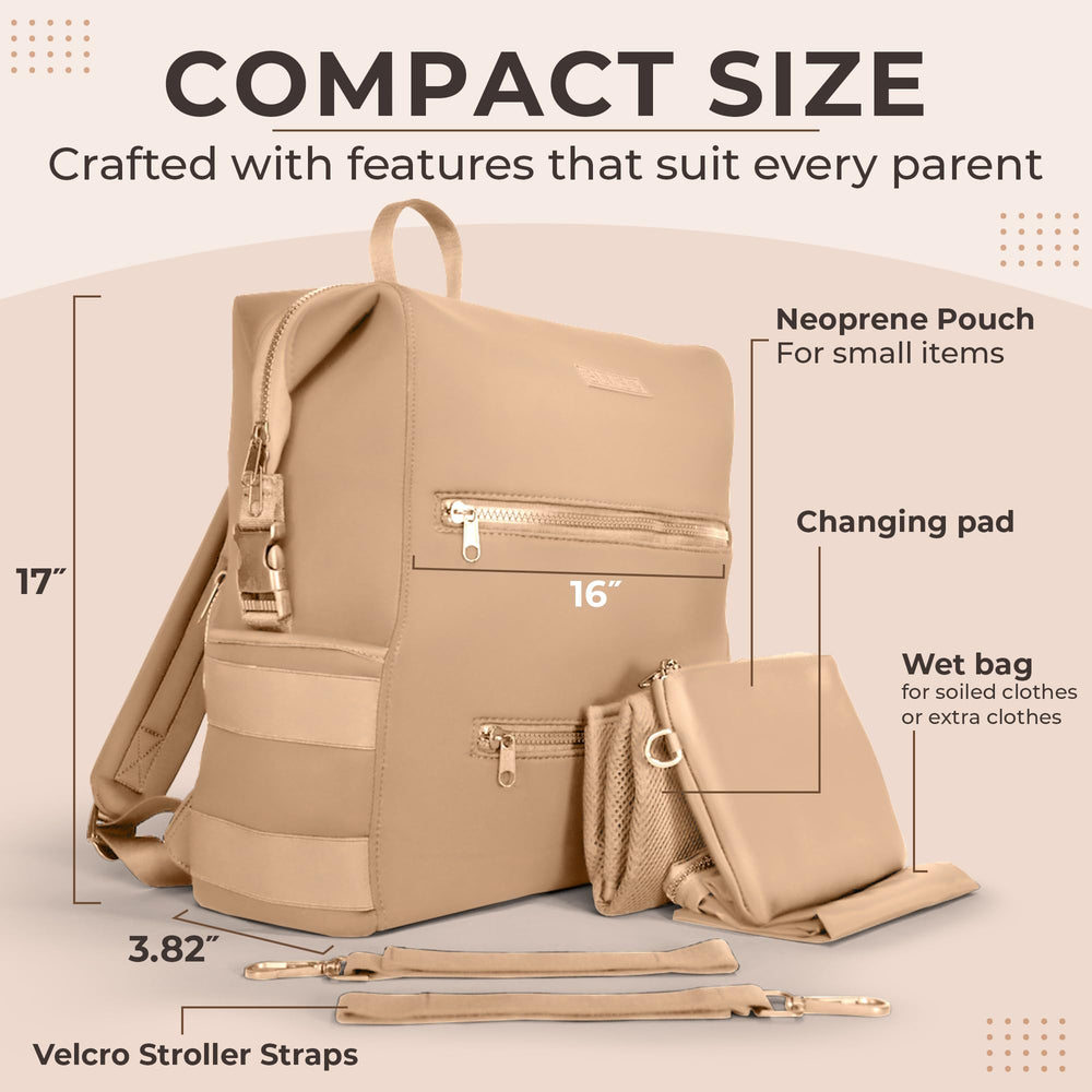 BUNSO Baby changing pad with bag interior for quick on-the-go diaper changes