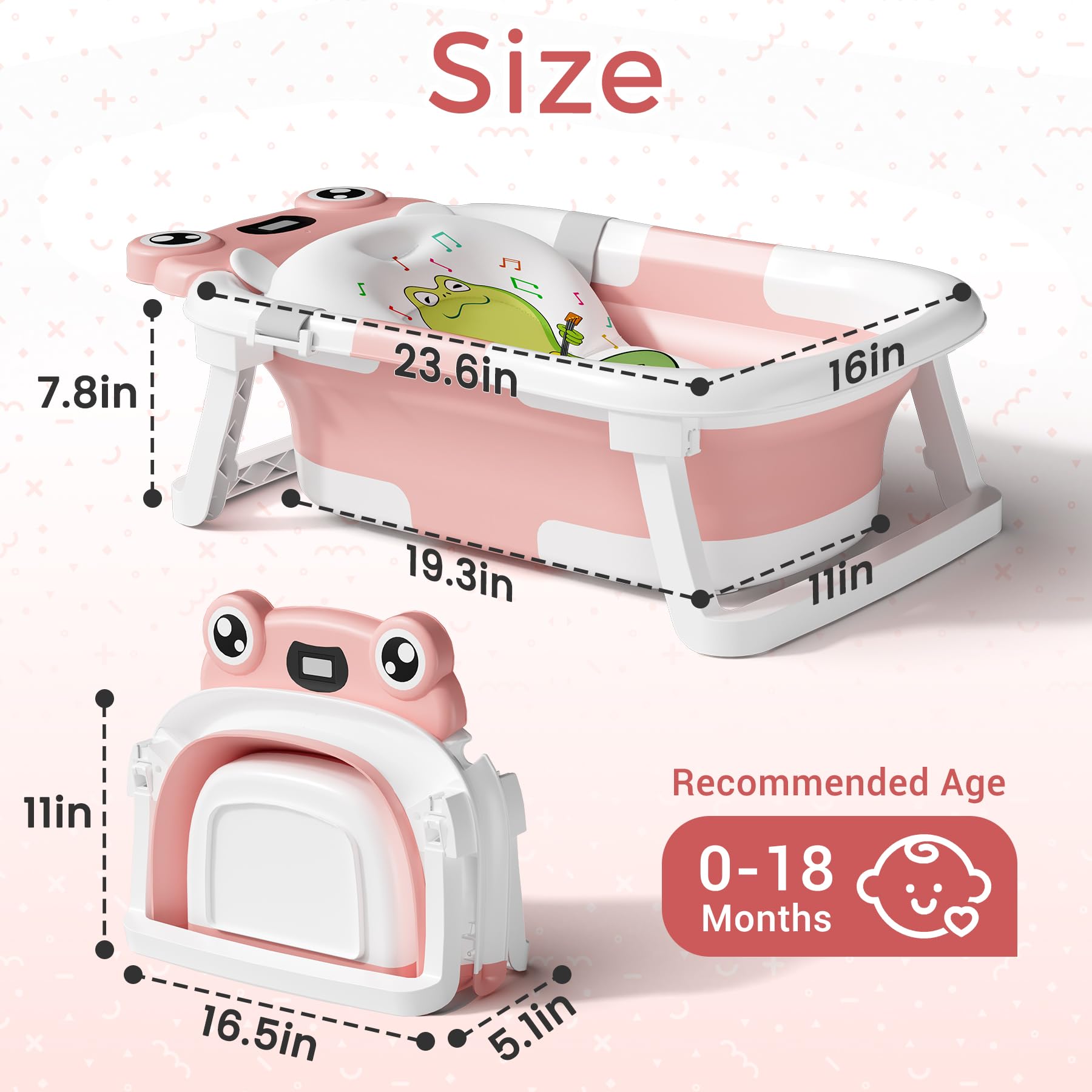 Bunwag bath tub thermometer ensures safe water temperature during bath.