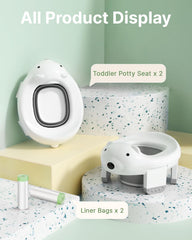Bunwag polar bear design potty seat adds friendly appeal for kids.