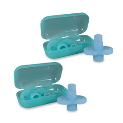 Buon Bambini SoftSip pouch top with travel case promotes mess-free feeding.