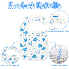 BUoonyer adjustable snap closure bib demonstrates easy size tweak for newborn to toddler.