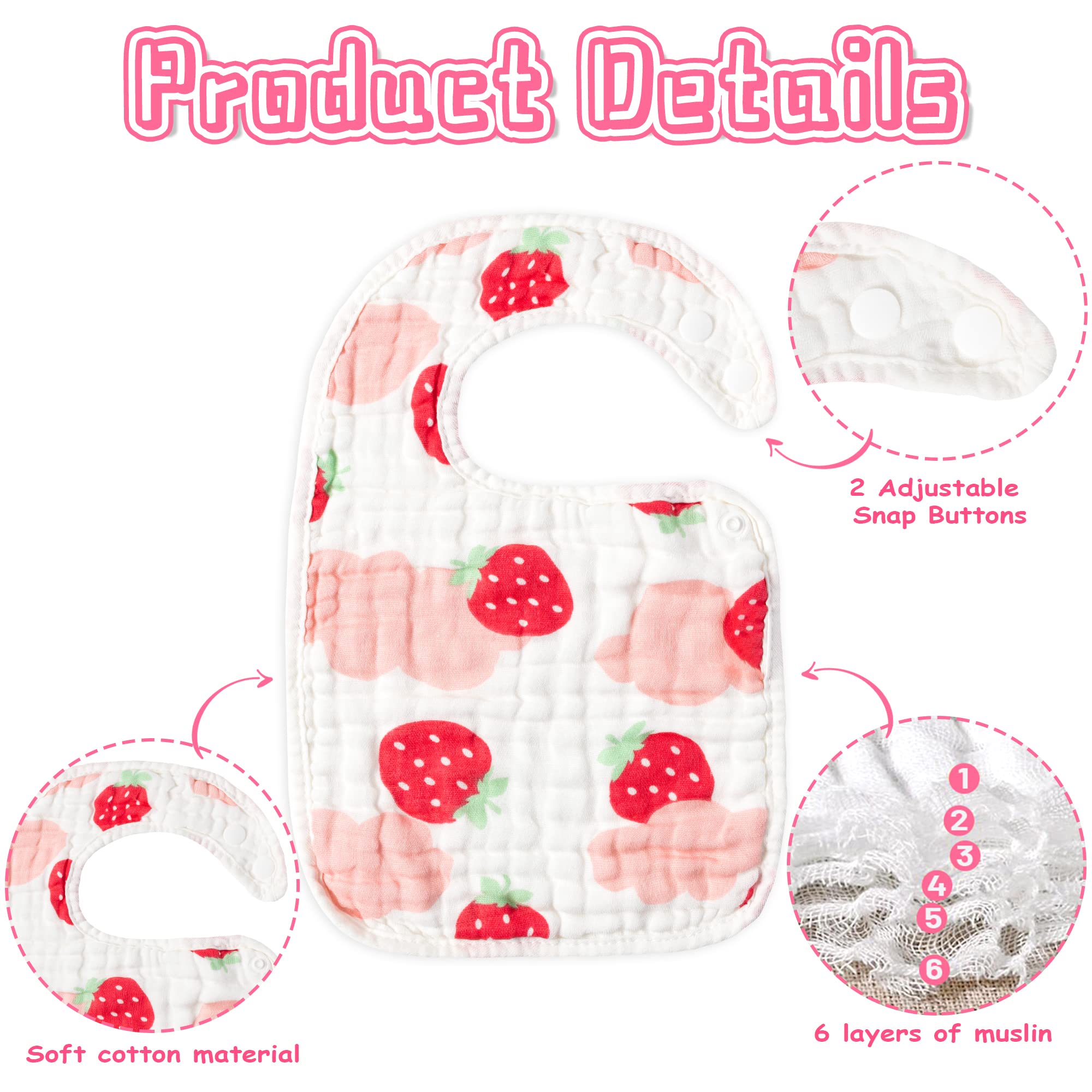 BUoonyer U-shape full-coverage bib protects clothing during feeding and teething.