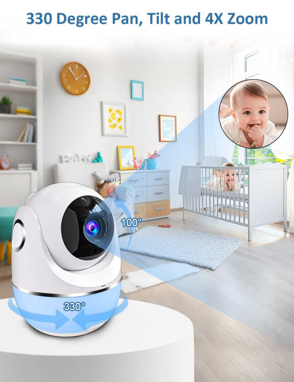Buradin 32-hour battery keeps baby monitoring going through the night