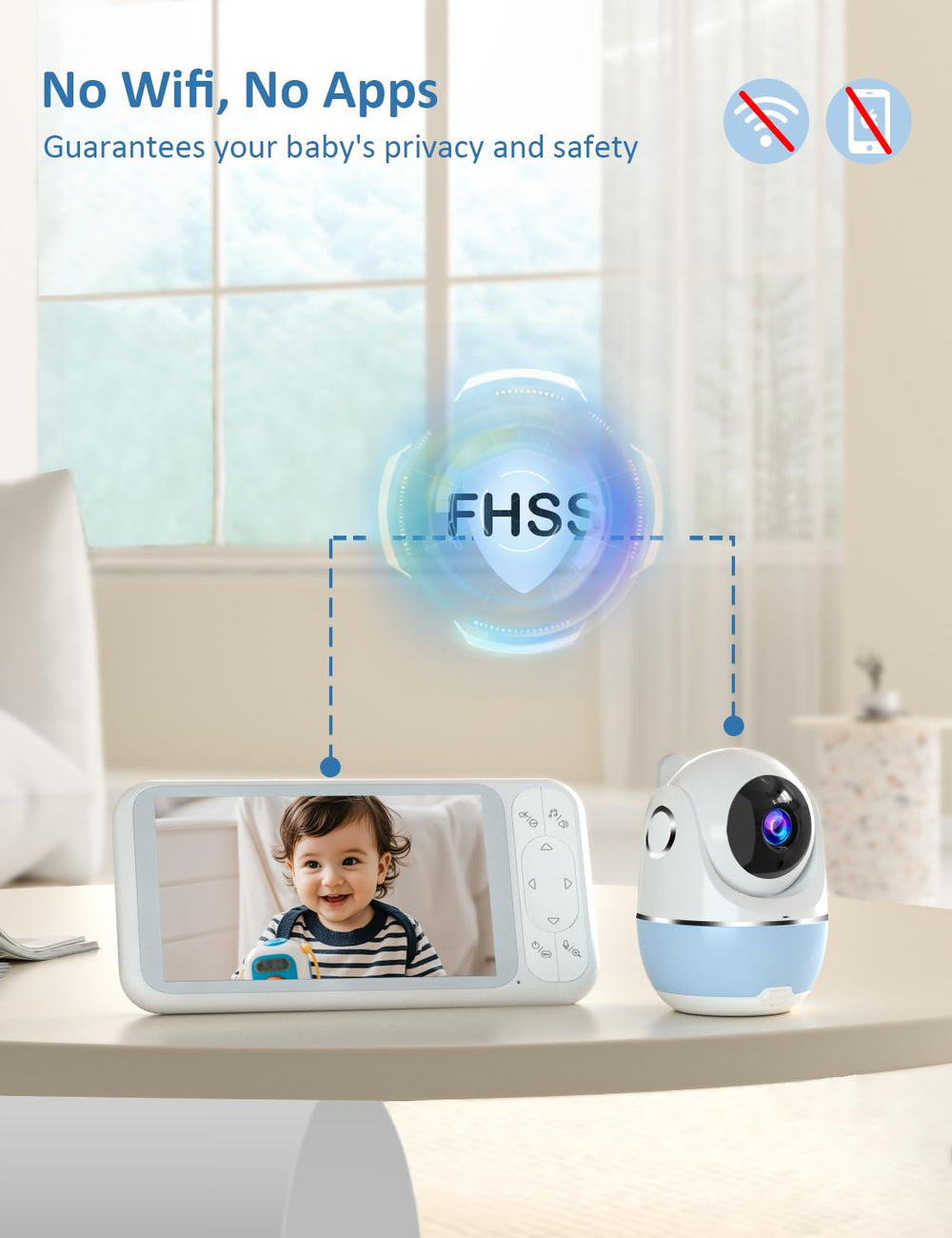 Buradin lullabies and night light create a soothing bedtime environment