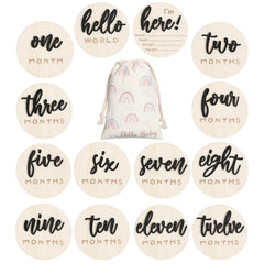 Burbell 7-pack 3D milestone cards set for timeless baby photos and keepsakes