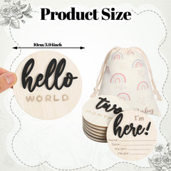 Burbell baby growth discs showcase natural wood texture enhancing photos