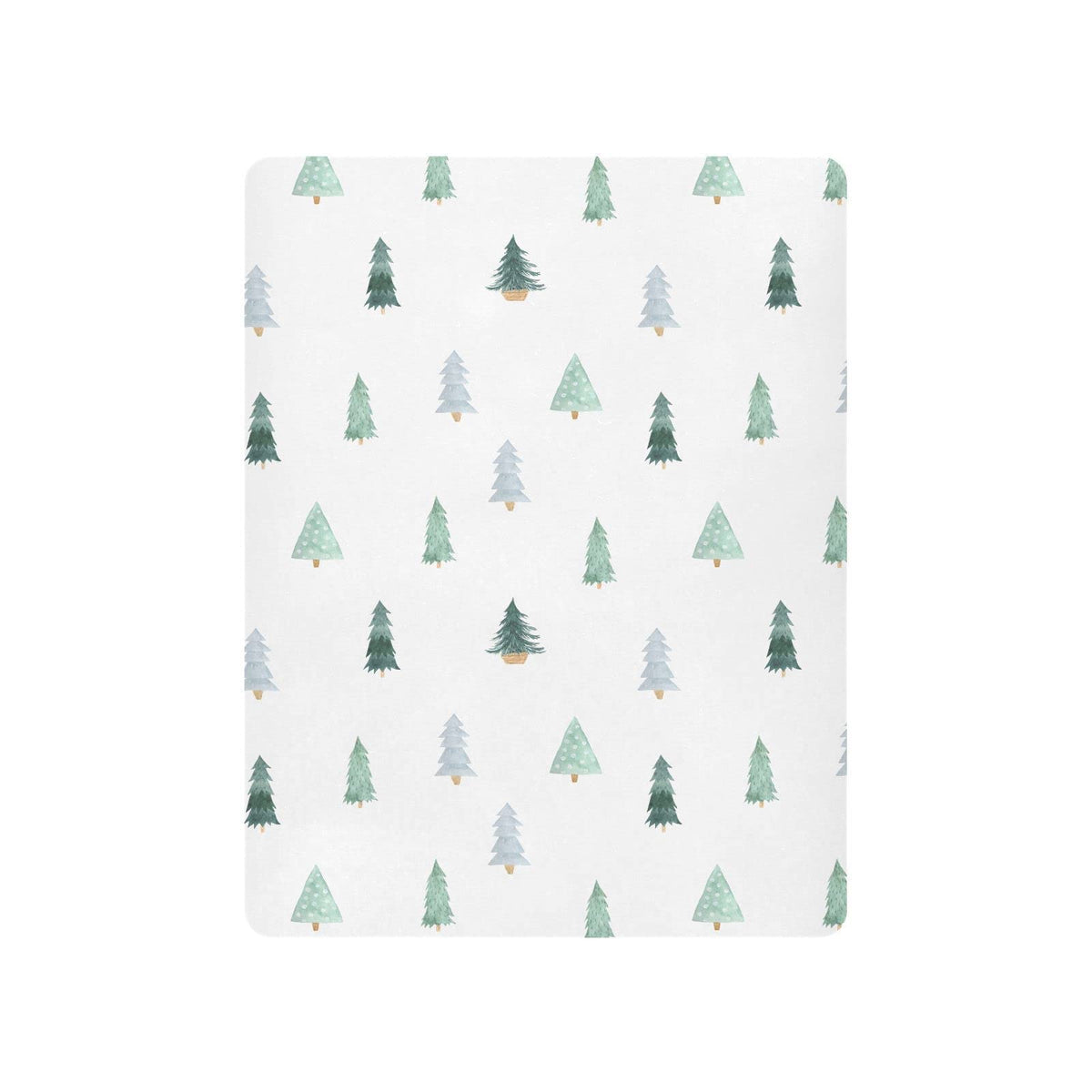 Burbuja Christmas Tree crib sheet closeup texture shows soft modal fabric