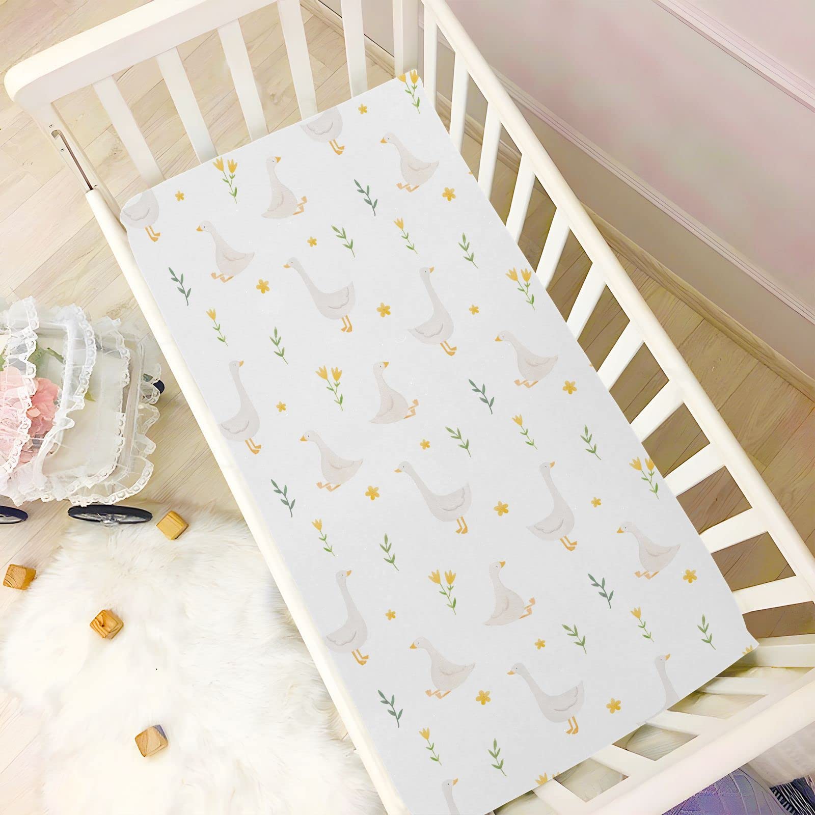 Burbuja Goose Bird Twig easy-care fabric stays soft after washing
