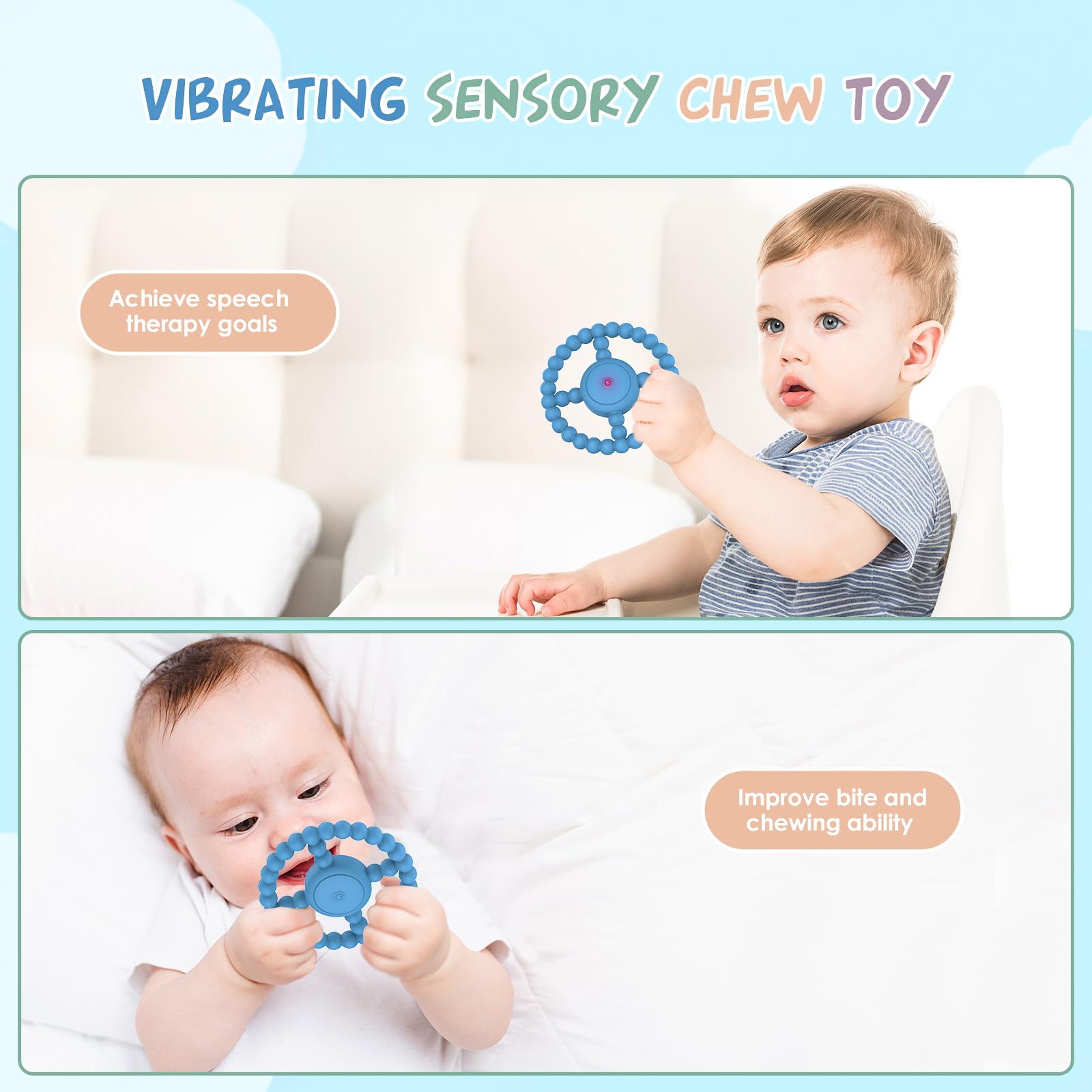 Water-resistant B.urHero teether is easy to clean after chewing or playtime.