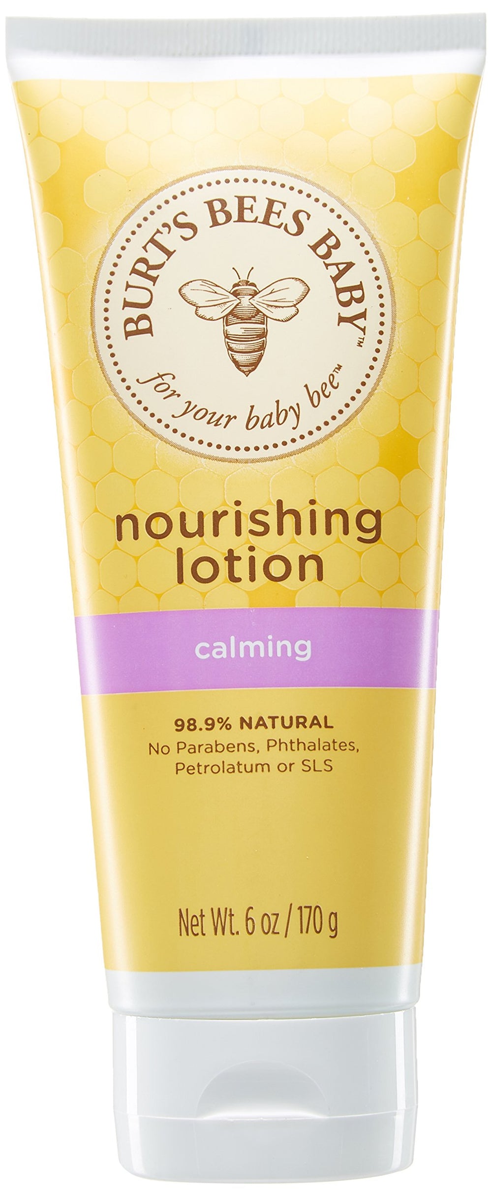 Burt's Bees Baby Nourishing Lotion calming bottle evokes peaceful bedtime routine