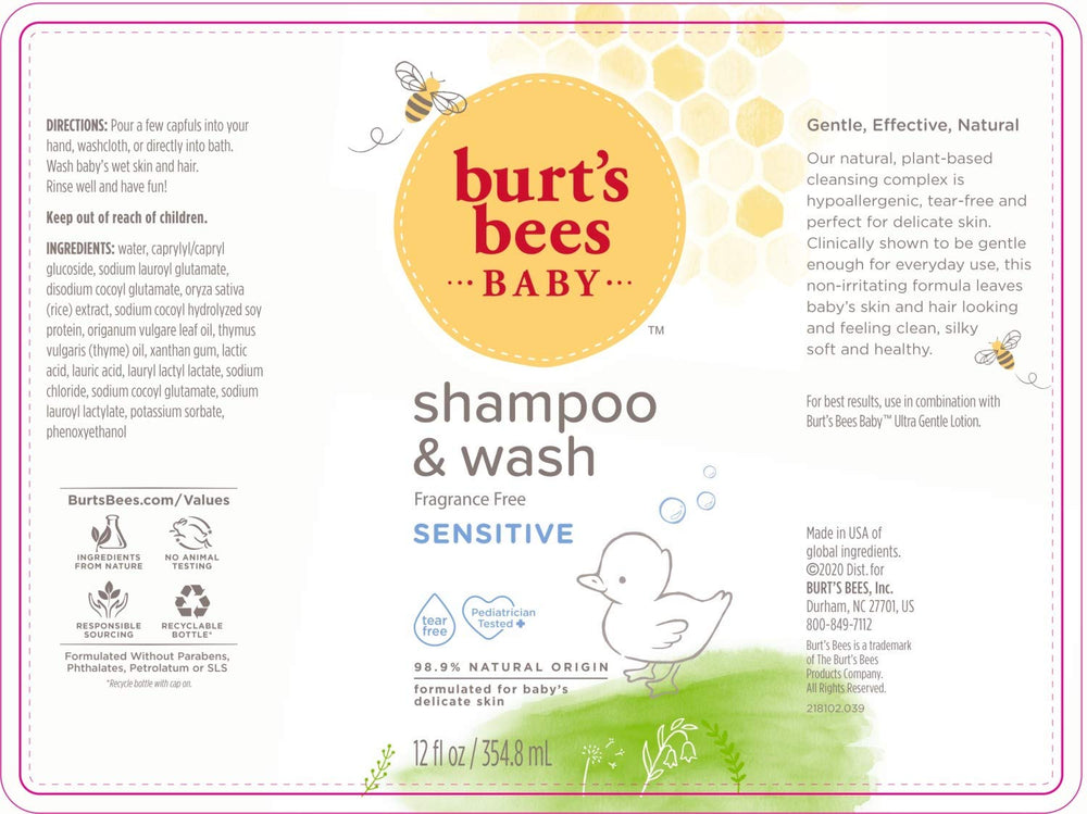 Burt's Bees Baby Nourishing Lotion fragrance-free supports calm, hydrated skin.