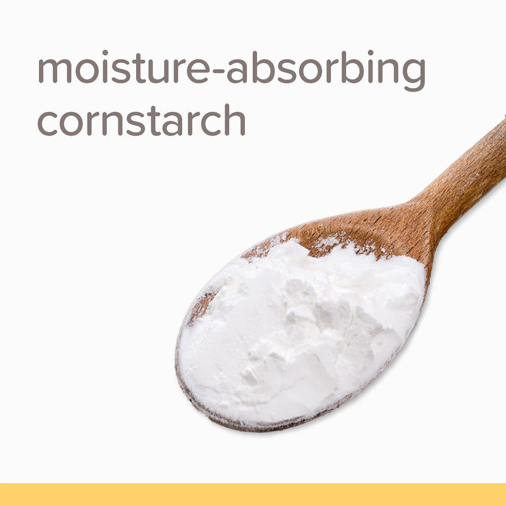 Burt's Bees Baby Powder talc-free label emphasizes 100% natural, gentle skin care.