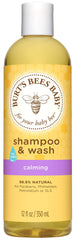 Burt's Bees Baby Shampoo & Wash Calming bottle pour: gentle cleanse for delicate skin.