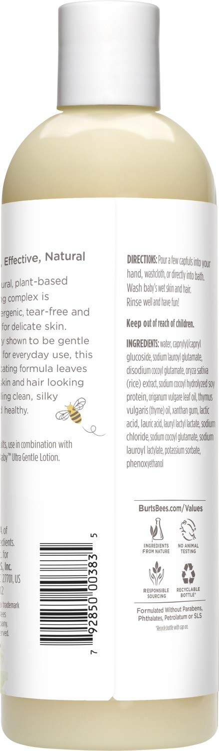 Burt's Bees pediatrician-tested Baby Shampoo and Wash suitable for daily gentle cleansing.
