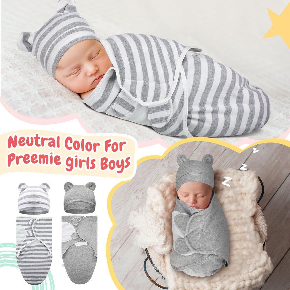 Buryeah baby-swaddle-gray-star-use demonstrates versatile swaddling, feeding, and burping ease.