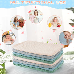 Buryeah Burp Cloths six-layers-absorbent soaks up drool