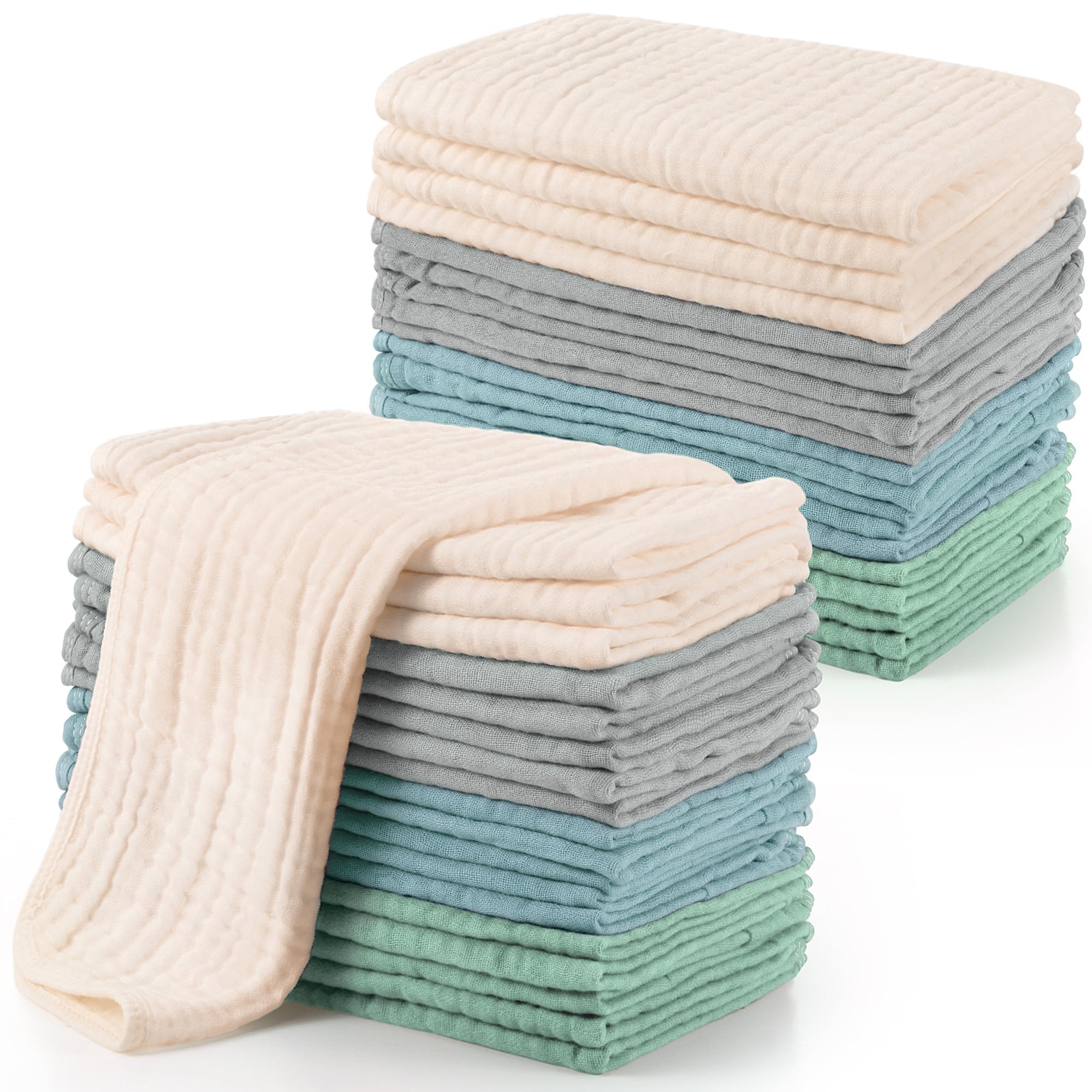 Buryeah Burp Cloths pack-20-pcs keeps feeding time tidy