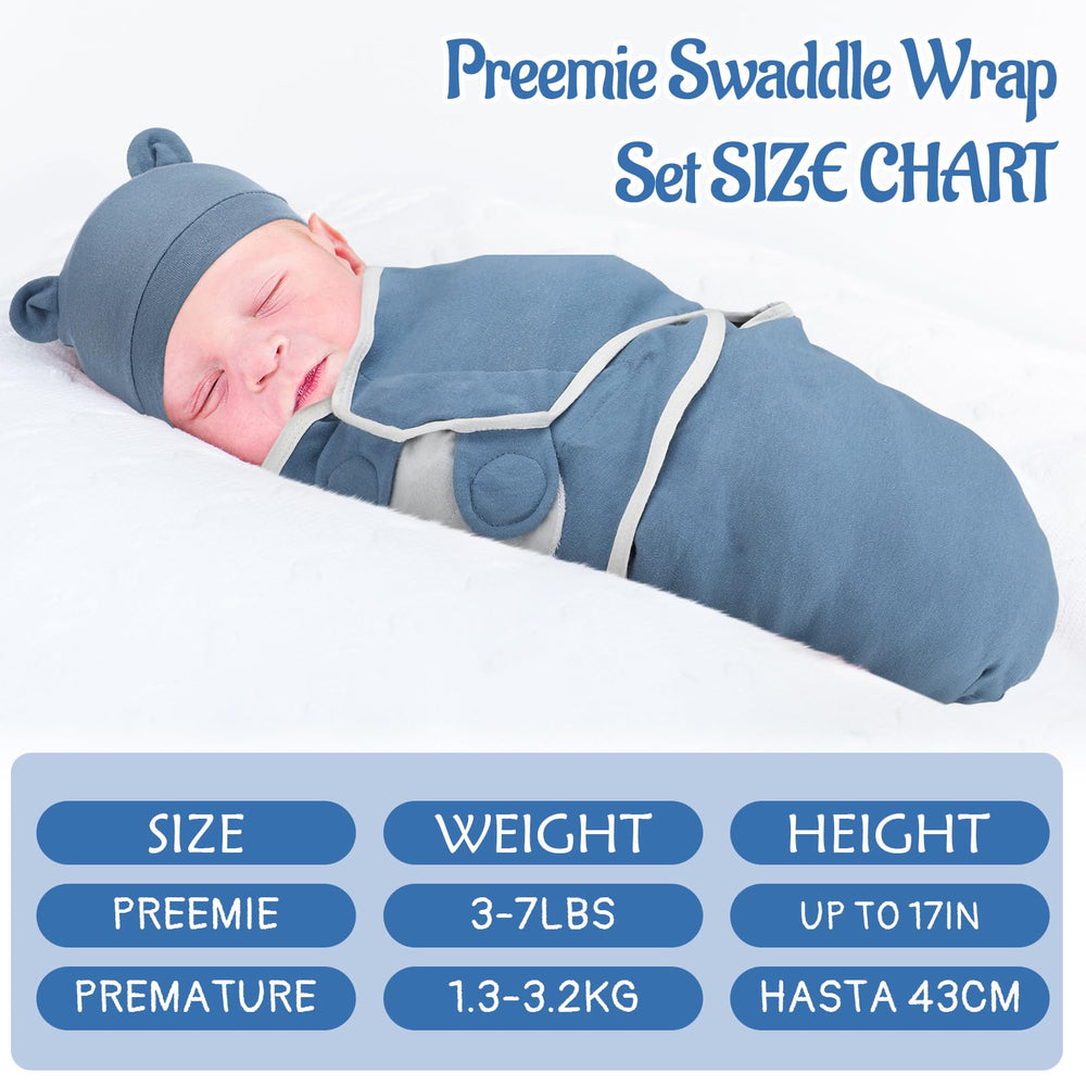 Buryeah preemie swaddle blanket safari flatlay demonstrating breathable fabric for warmth.
