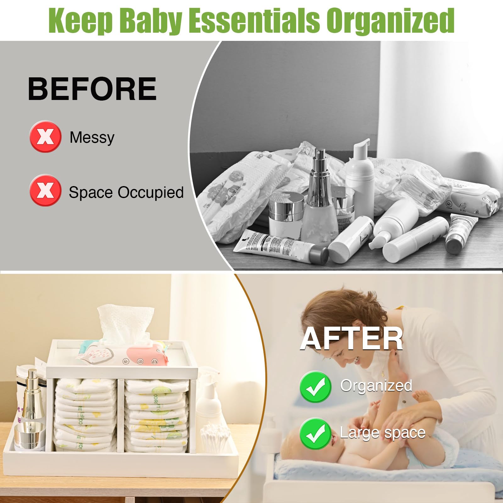 Busidhji diaper caddy assembly guide image previews simple setup and stable fit.