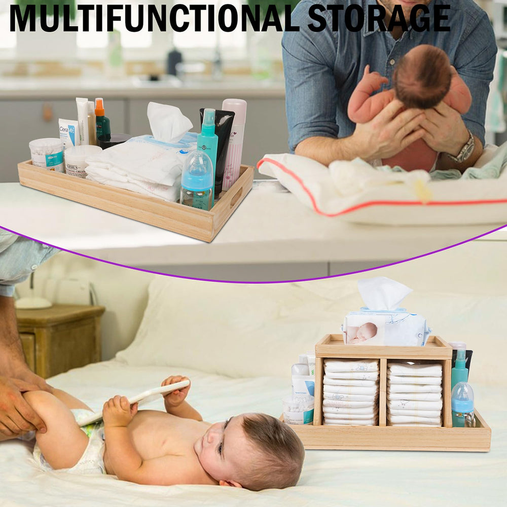 Busidhji Diaper Caddy keeps baby essentials organized and within arm's reach