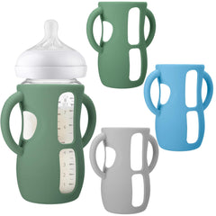 BUSOHA Avent silicone sleeve 8oz clear with handle offers extra grip and drop protection