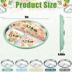 BUSOHA divided plate close-up highlights three portions for balanced toddler meals