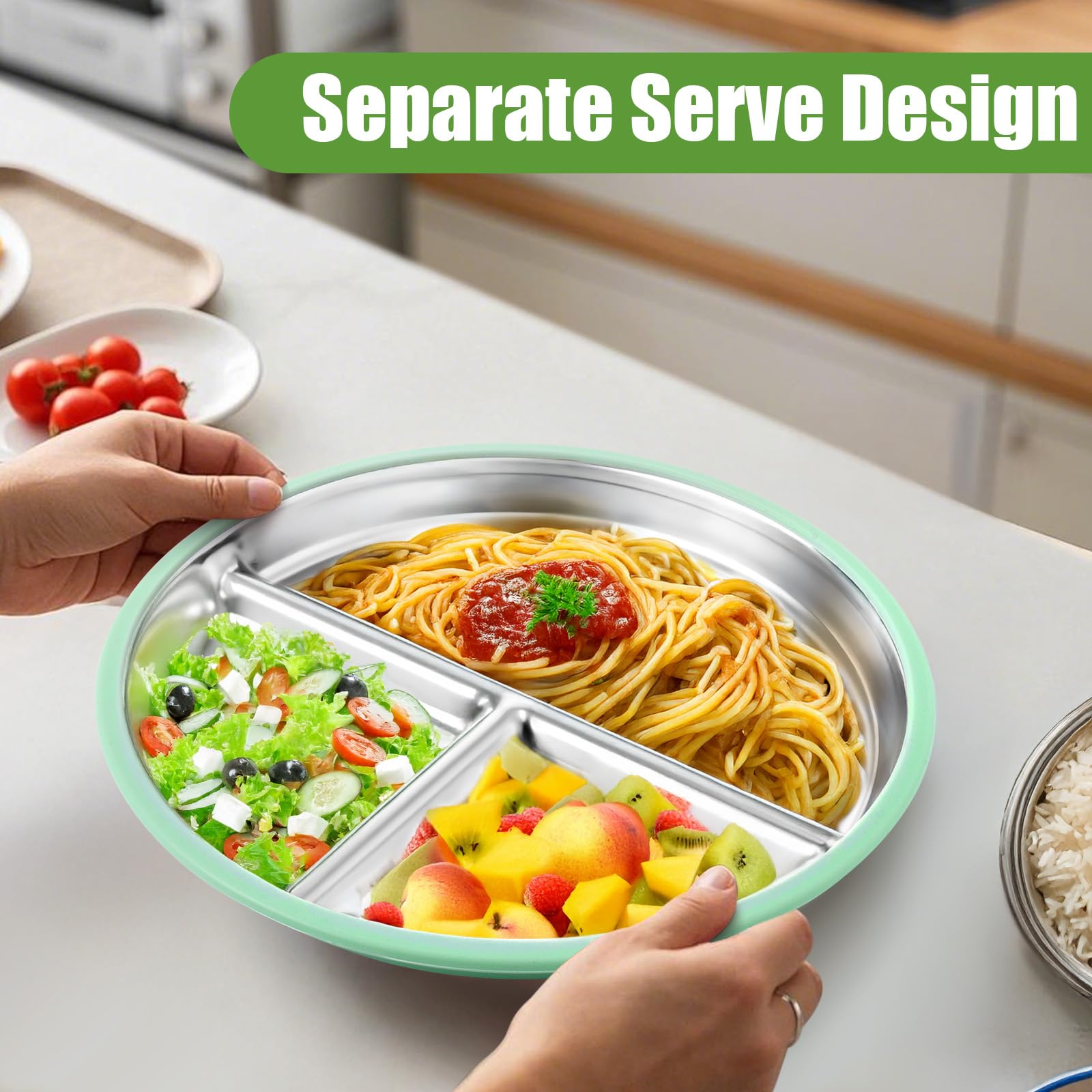 BUSOHA heat-resistant plates keep meals comfortable to touch during snacks
