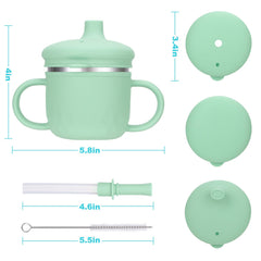 BUSOHA silicone lid provides secure seal during travel and daycare snacks.