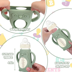 BUSOHA sleeve with built-in grip handle improves one-handed feeding.