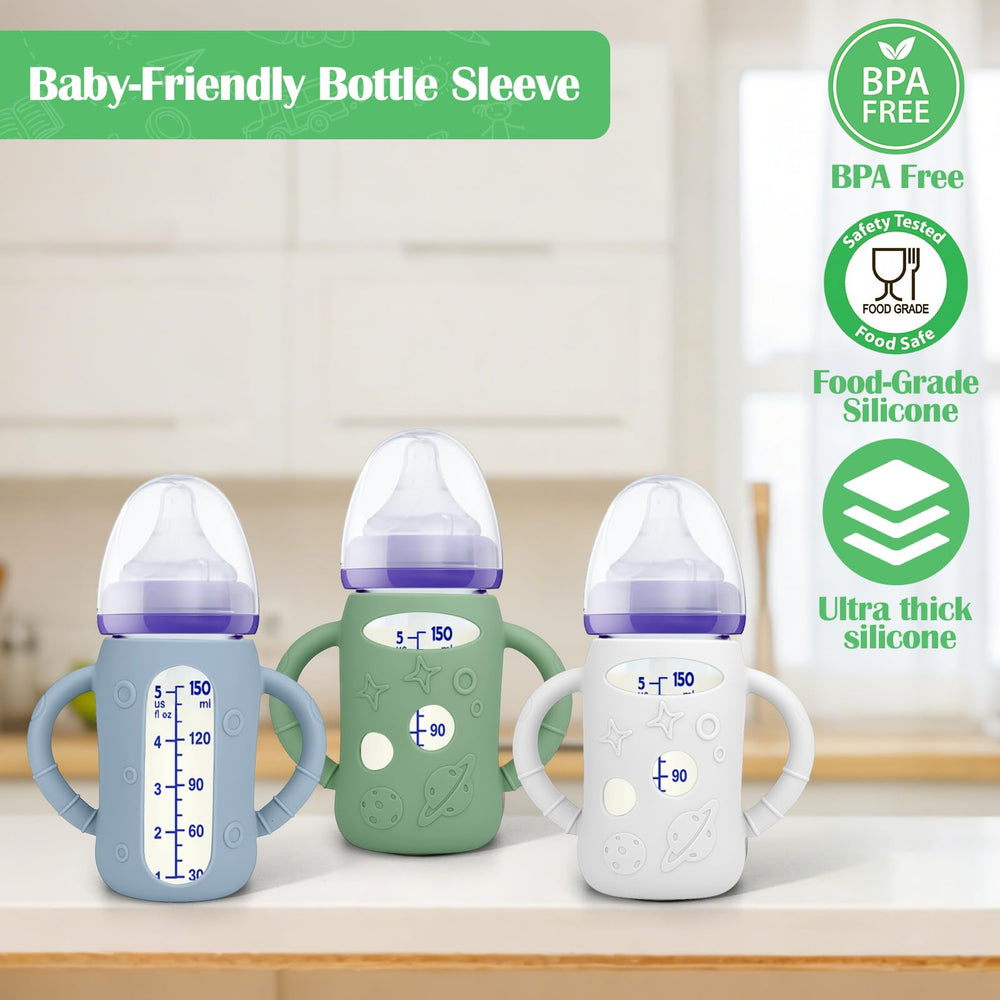 BUSOHA sleeve with handle improves grip for mom and baby during feeding