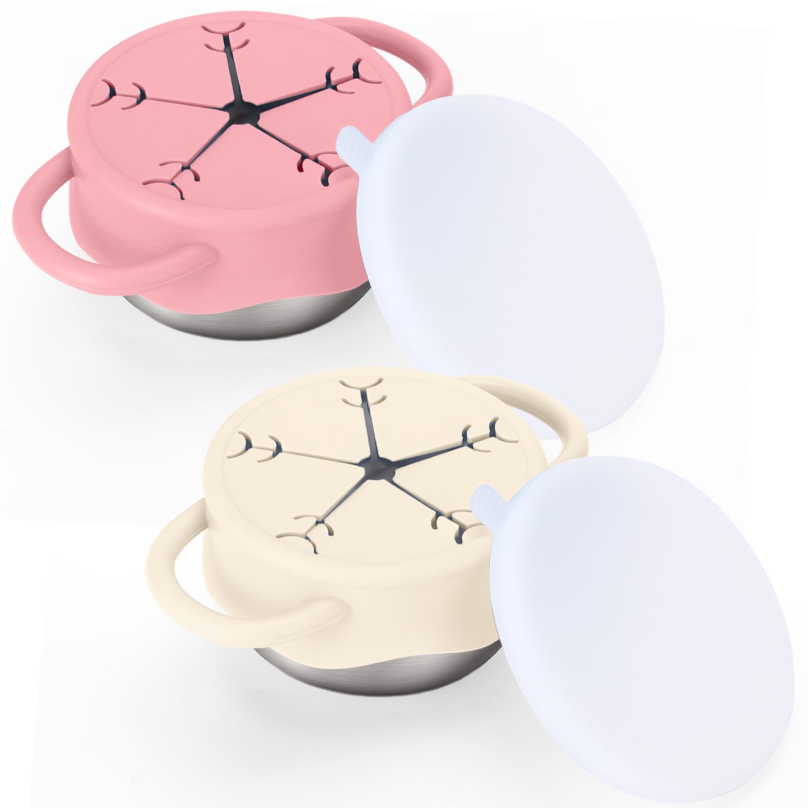 BUSOHA 12oz snack cups 2-pack shown for mess-free snacks on the go