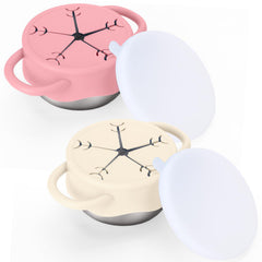 BUSOHA 12oz snack cups 2-pack shown for mess-free snacks on the go