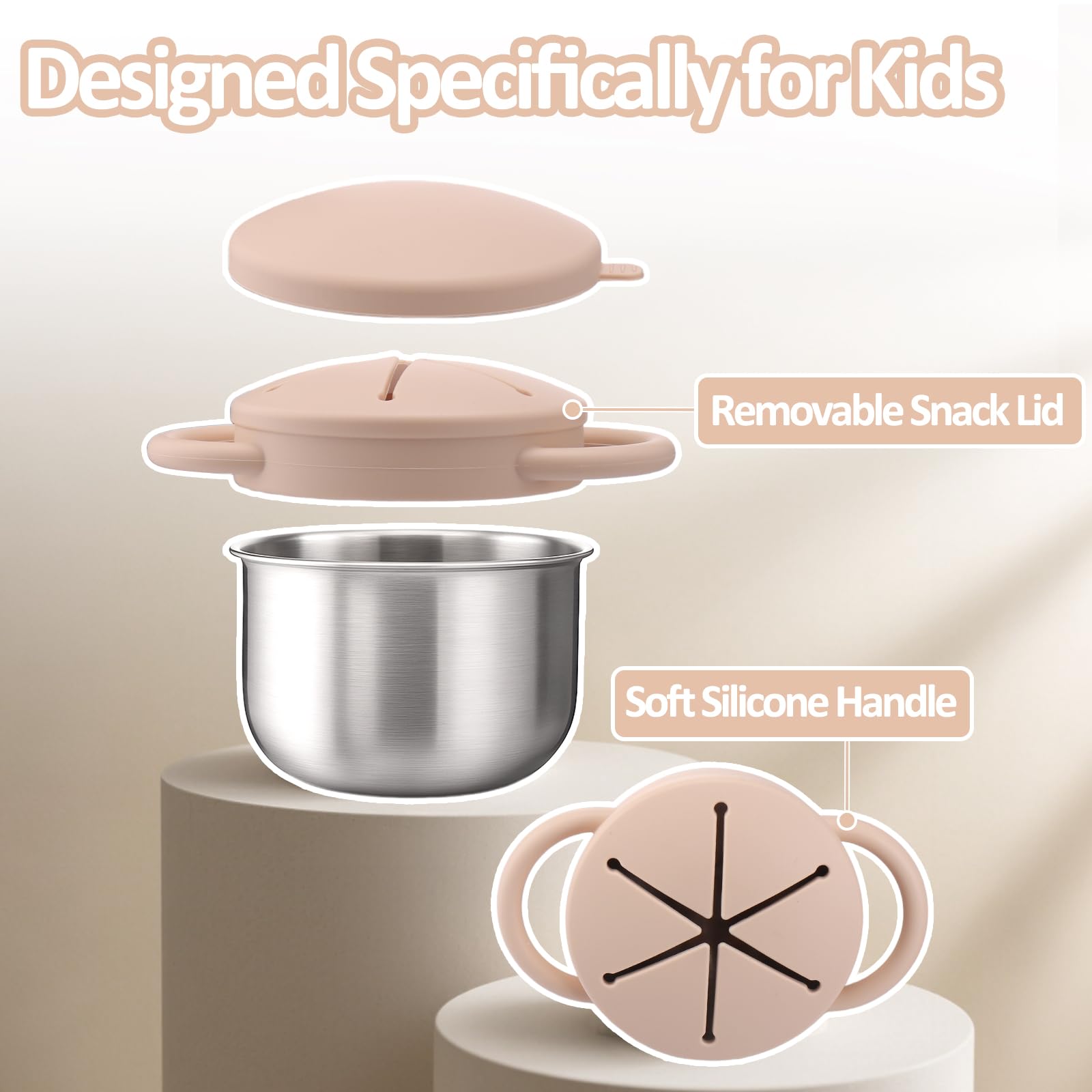 BUSOHA stainless steel 9oz cup emphasizes durability and easy cleaning for busy families.