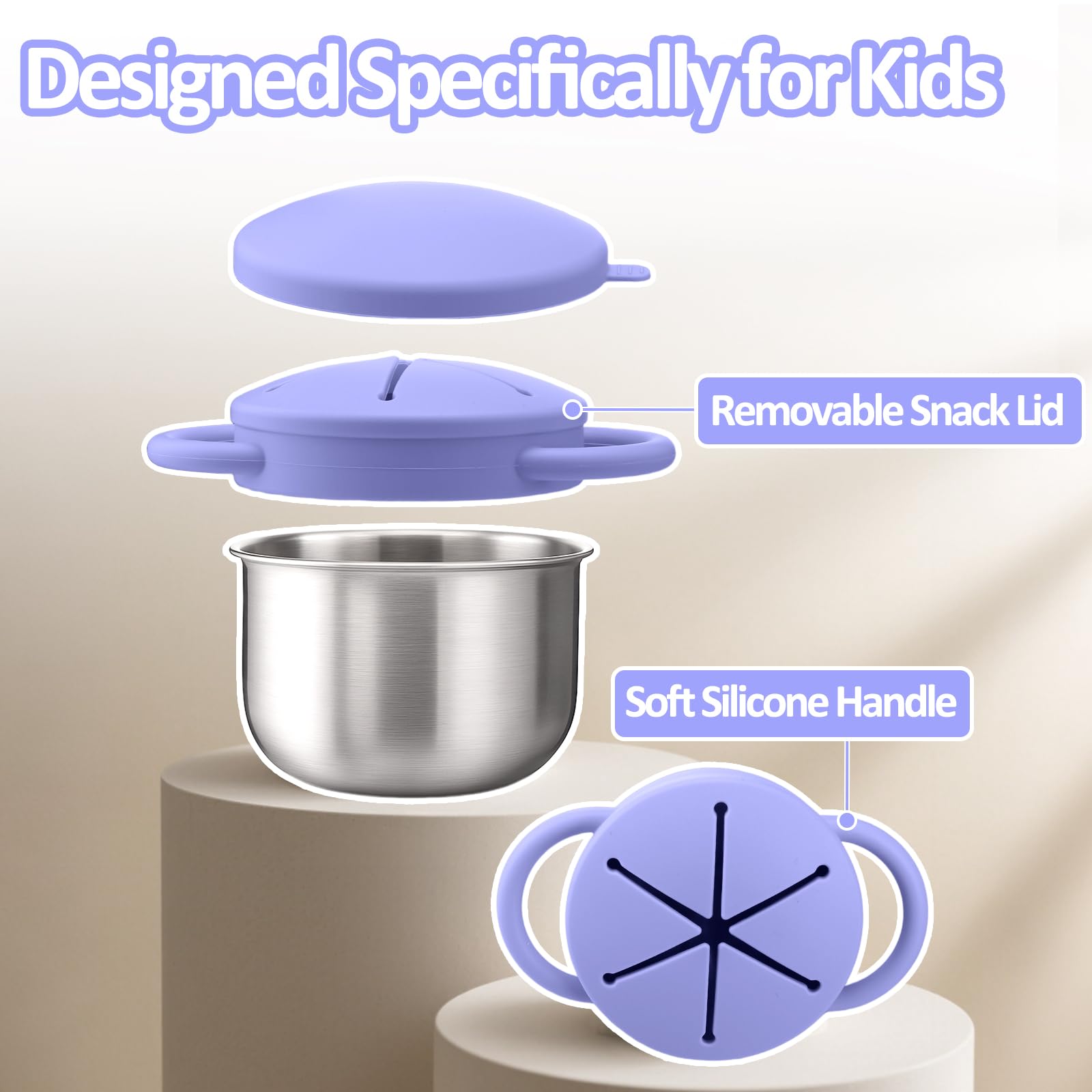 BUSOHA toddler hand grip design emphasizes easy handling for independent self-feeding.