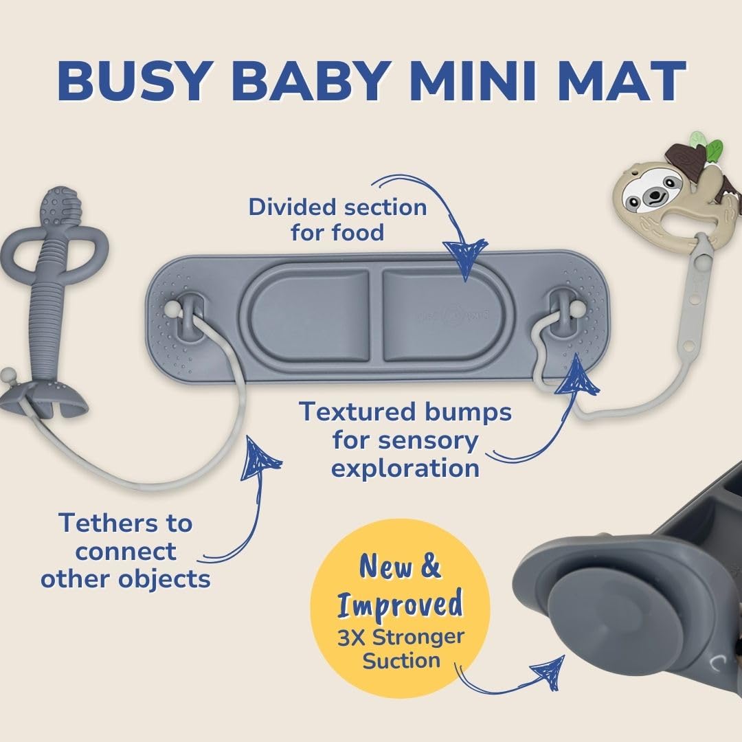 BUSY BABY Bundle shown with mats and six straps.