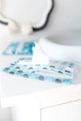 Butipods center-zip clear bag keeps wipes visible and easy to dispense