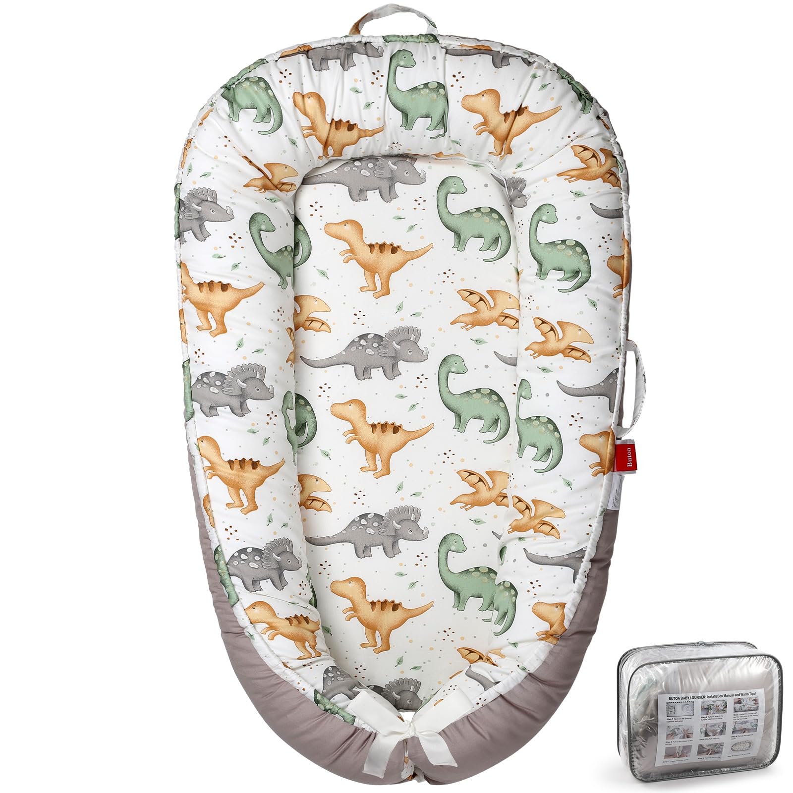 BUTOA Baby Lounger soft breathable cotton cover for newborns comfort