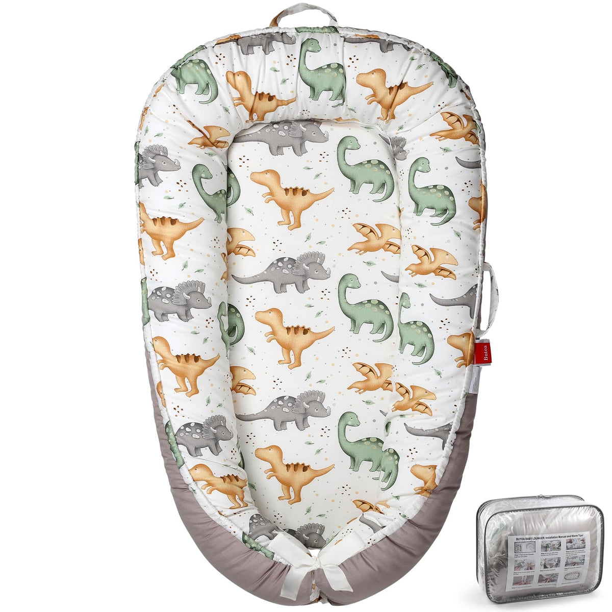 BUTOA Baby Lounger soft breathable cotton cover for newborns comfort