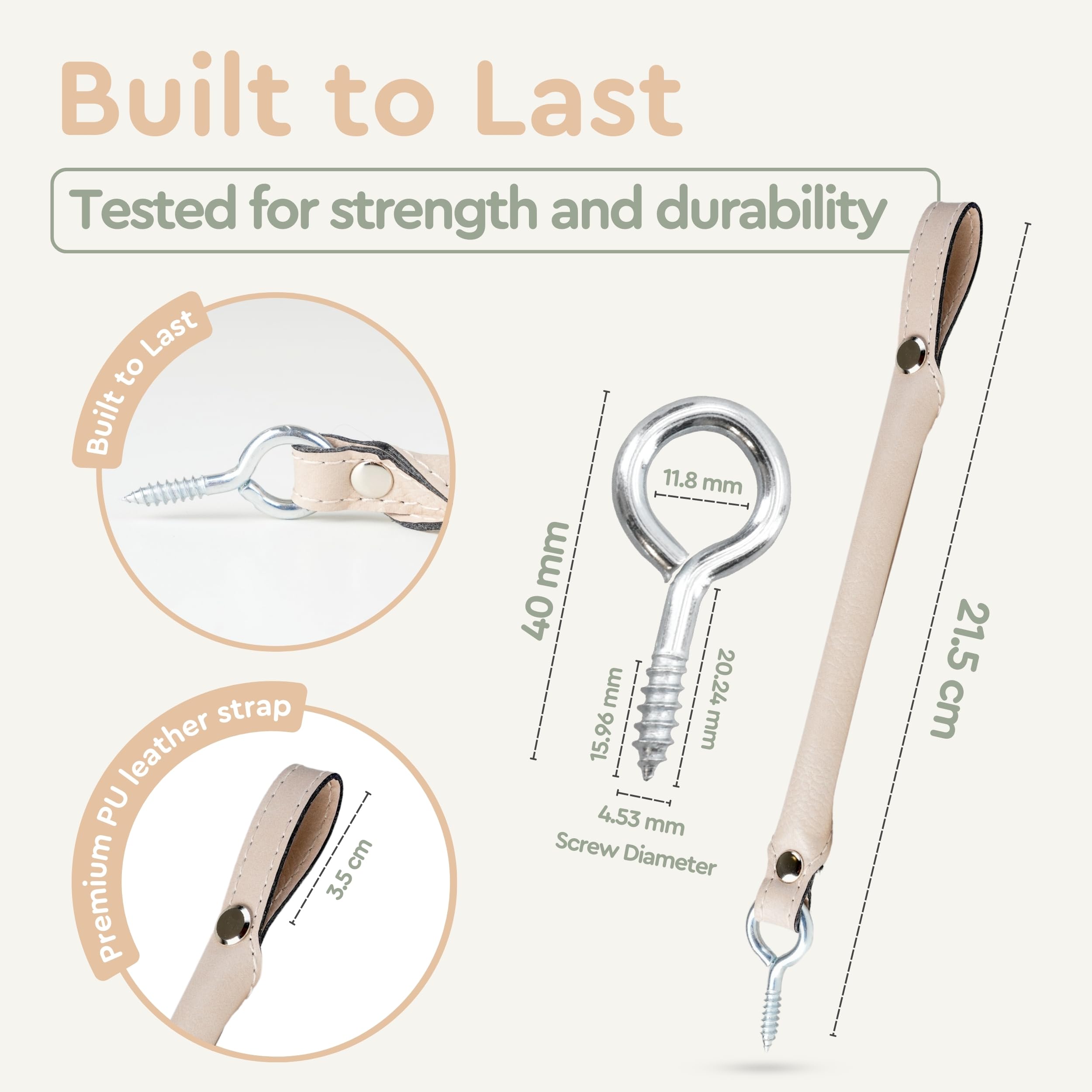BUTOOTI Tumblenot wall-screws secure anchors into the wall for peace of mind.